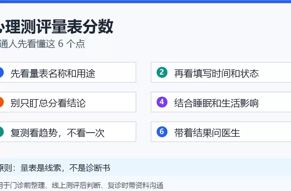 心理测评量表分数普通人理解清单